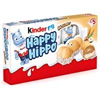 Los mejores  - Kinder Happy Hippo Barritas de Chocolate- Pack de 5 x 20.7g